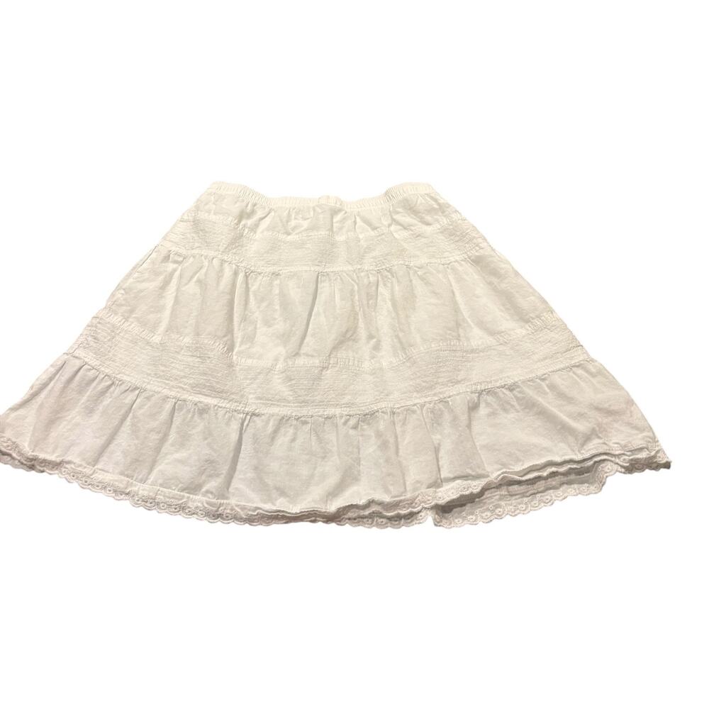 Crash One White Tiered Skirt A-Line Size 12-13 Years Girls